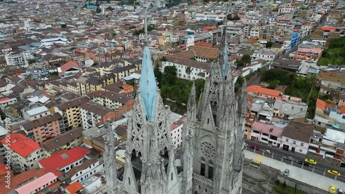 church in the historic center of quito in ecuador