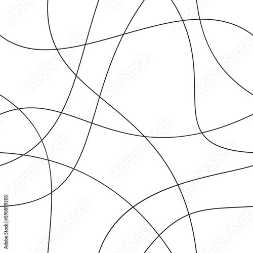 Vector seamless texture. Modern geometric background with thin intersecting threads.