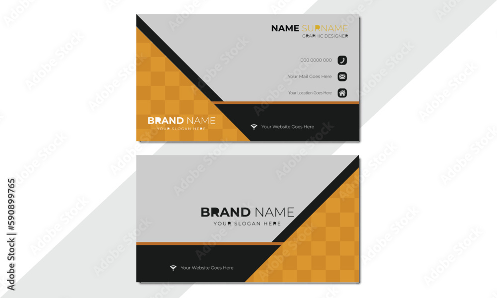 Yellow & black business card design, Modern business card design, Modern business card design, Creative business card design