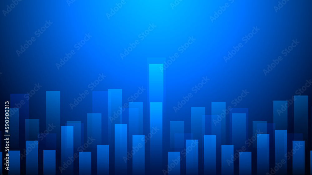 Abstract graph chart of stock market trade background.