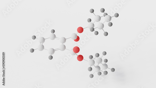 dibutyl phthalate molecule 3d, molecular structure, ball and stick model, structural chemical formula plasticizer