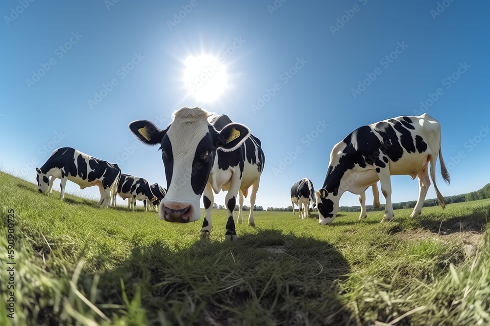 Obraz premium photo of cows grazing