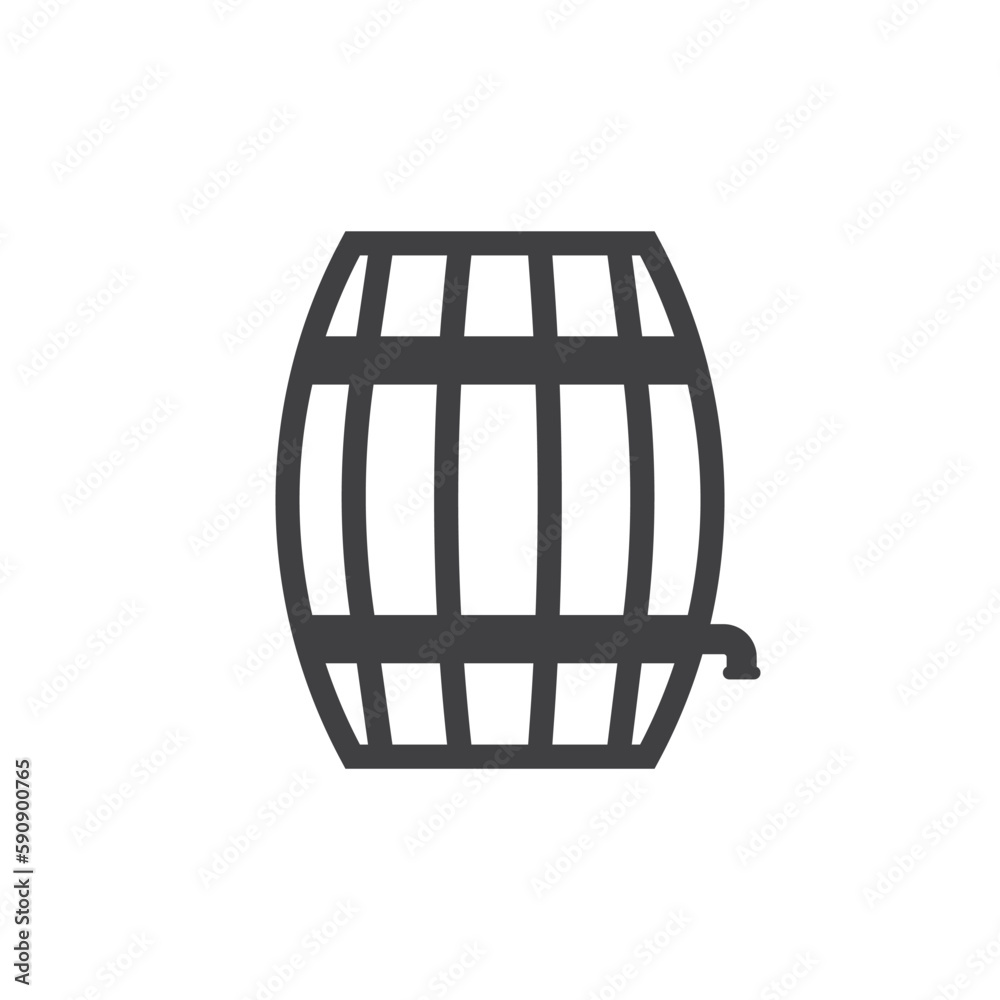 Wooden barrel icon. Wine barrel icon. Barrel flat vector sign. Wine barrel sign. UX UI icon Wooden barrel icon. Wine barrel icon. Barrel flat vector sign. Wine barrel sign. UX UI icon
