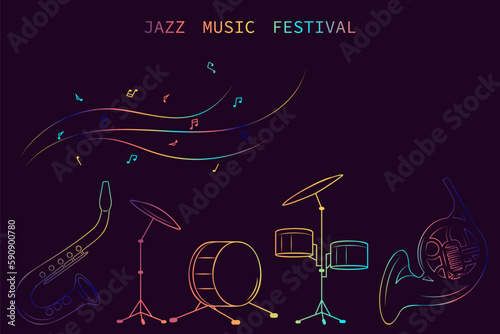 Canvas Print jazz festival poster