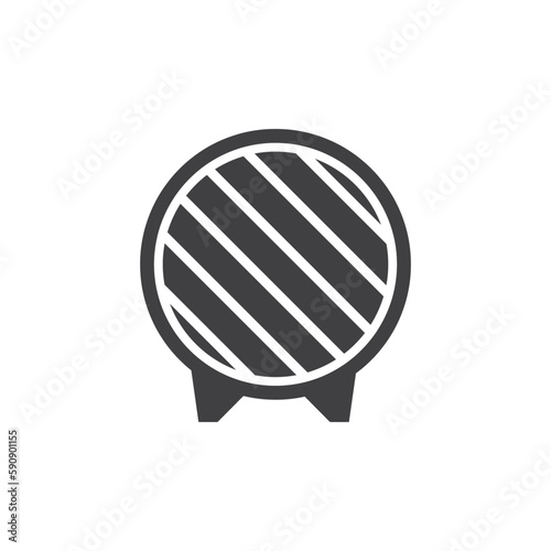 Wooden barrel icon. Wine barrel icon. Barrel flat vector sign. Wine barrel sign. UX UI icon
