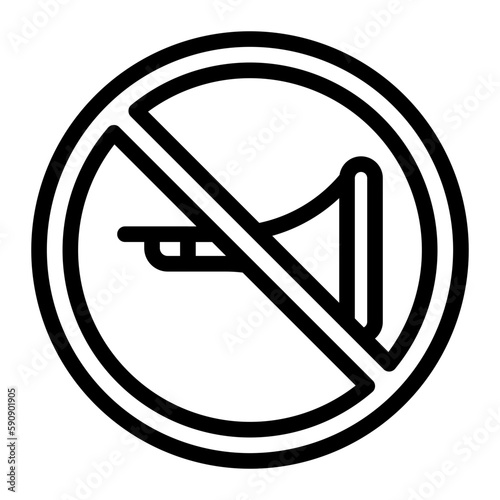 no horn line icon