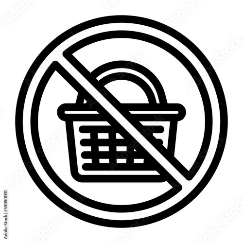 no picnic line icon