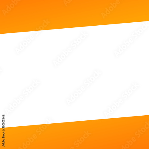 orange frame beveled banner