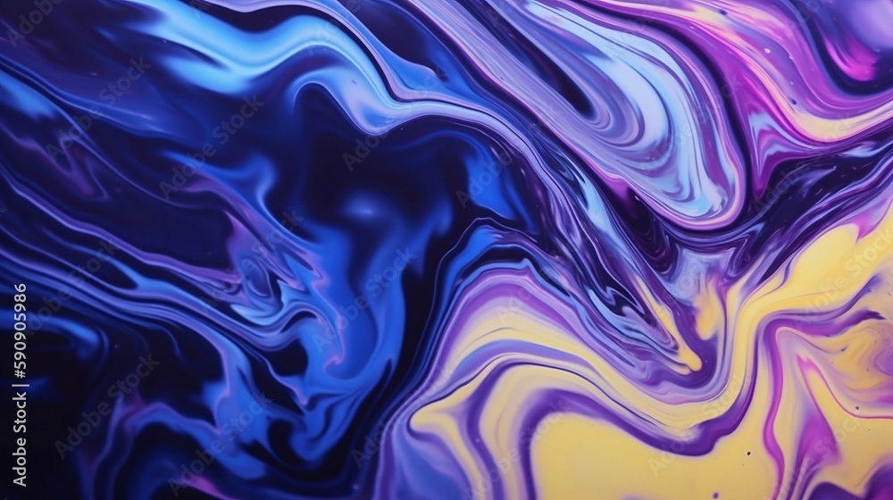 Obraz premium Abstract background, Liquid Paint Swirl, Purple, and Orange. High-resolution texture background.