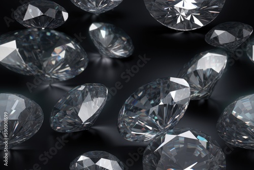 Diamond April Birthstone Gem Gemstone Jewel Crystal Seamless Texture Pattern Tiled Repeatable Tessellation Background Image