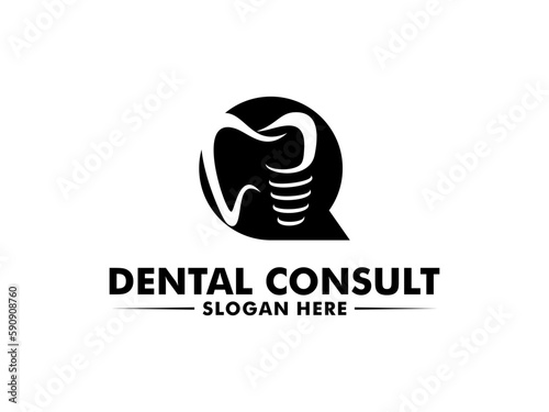 Creative Dental Consult logo vector, dental clinic logo, Abstract dental logo design inspiration
