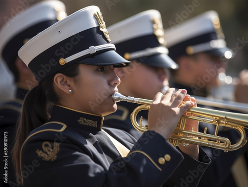 High School ROTC Band Playing | Generative AI