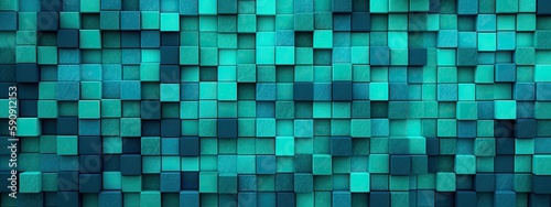 teal green monochromatic  textured background - generative ai art 