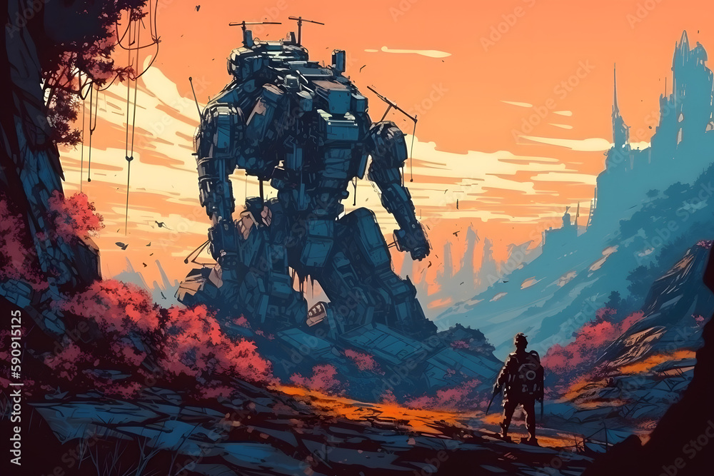 Robots Discover the Beauty of Nature. Generative AI