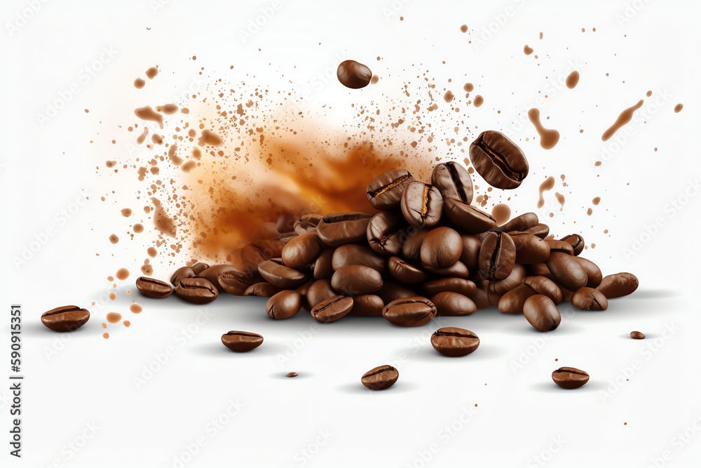 Obraz premium coffee beans dynamic background wallpaper