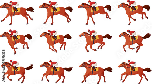 Fotografiet Horse rider animation