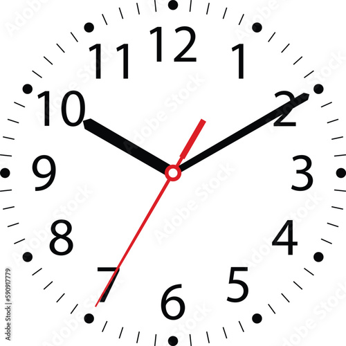 Illustration of mechanical clock, vector