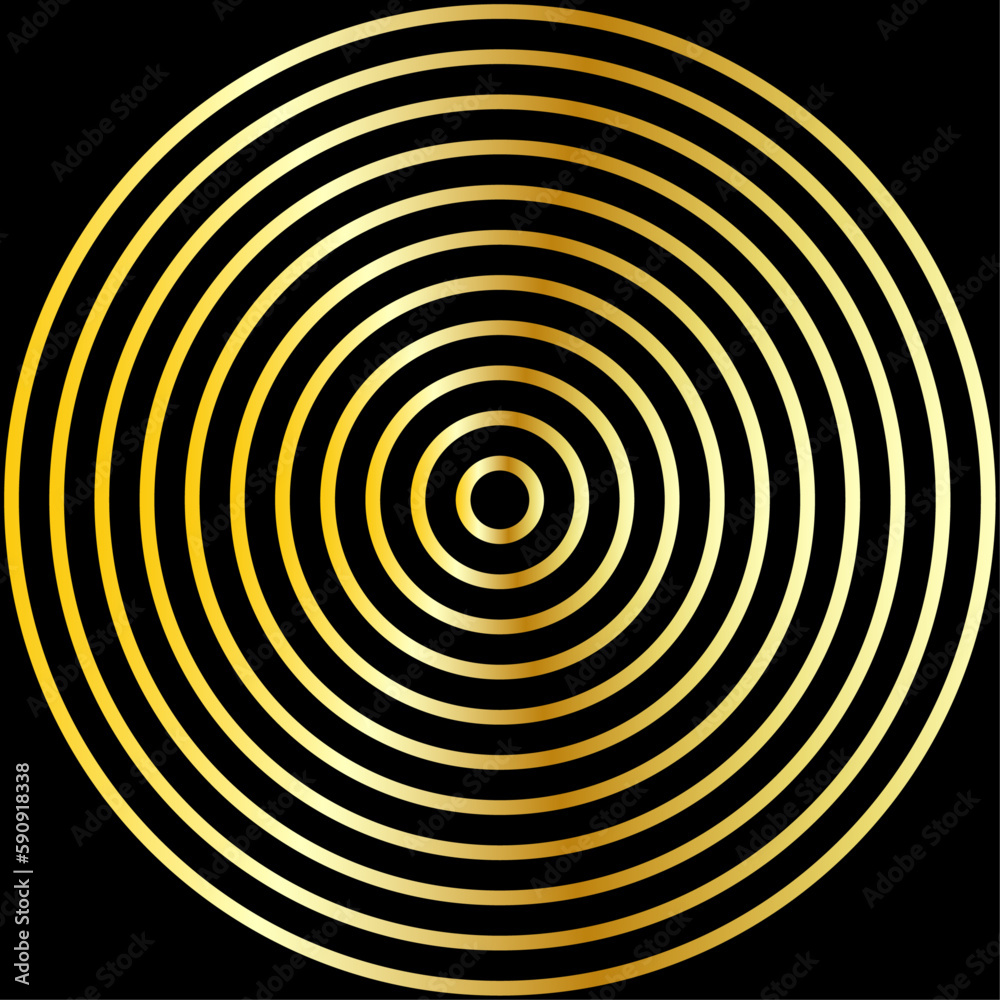 Premium background Golden circles on a black background Premium background Golden circles on a black background