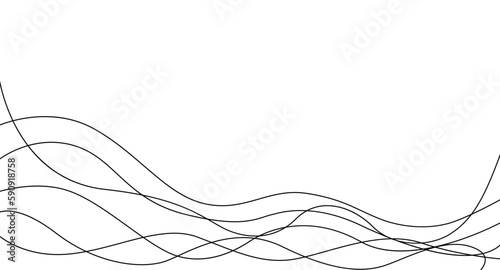 Background for the banner. Elegant flowing lines on white background. Vector.