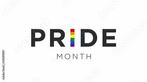 Gay Pride Month in June. LGBTQ multicolored rainbow flag. Original color symbol of gay pride concept video