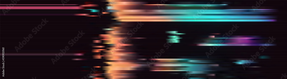 Trendy glitch pattern on dark background. Modern style vector. Abstract geometric elements Trendy glitch pattern on dark background. Modern style vector. Abstract geometric elements