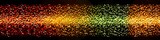 Stunning panoramic banner featuring abstract glitter lights and particles in vibrant neon colors against a dark background, AI generative
