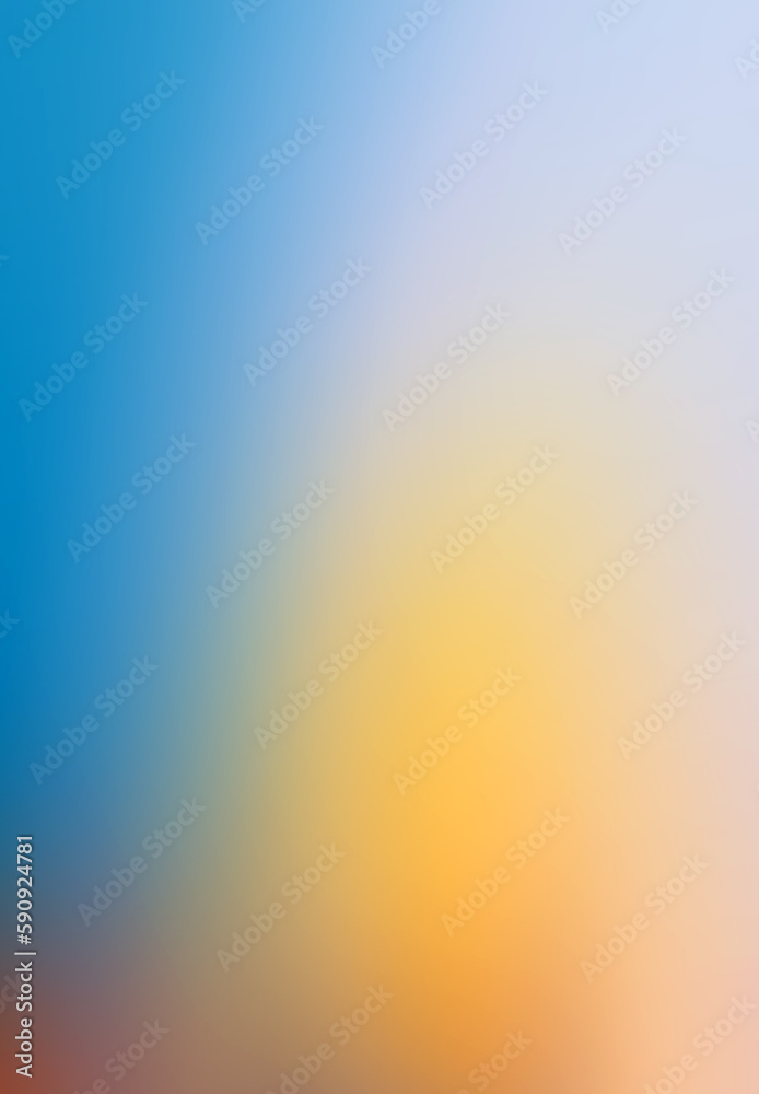 Abstract yellow blue blurred backgrounds. gradient, copy space. Vertical image.