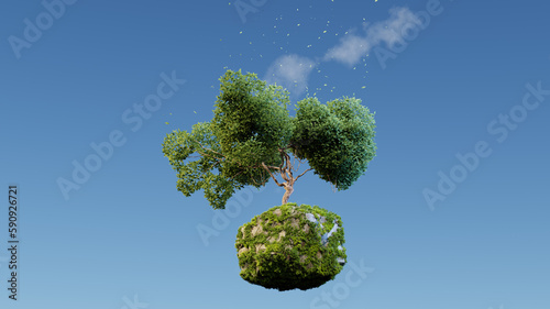 3d render as ecology concept aka save the planet