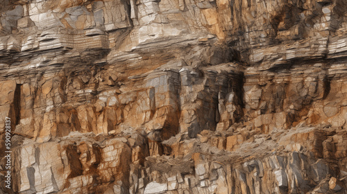 Cliff Face Seamless Repeating Texture, Generative AI
