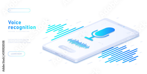 Voice recognition white banner