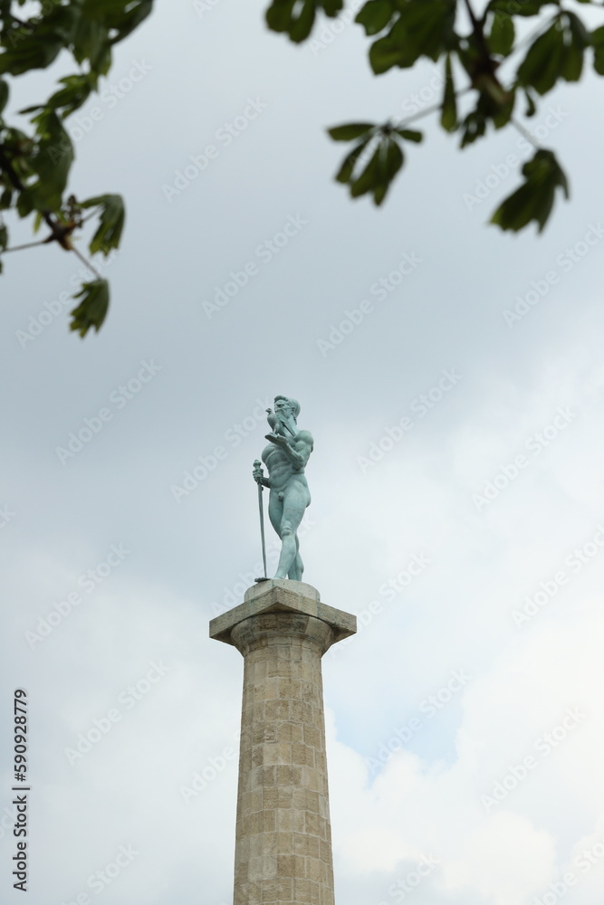 statue in the fortress in Belgrade 