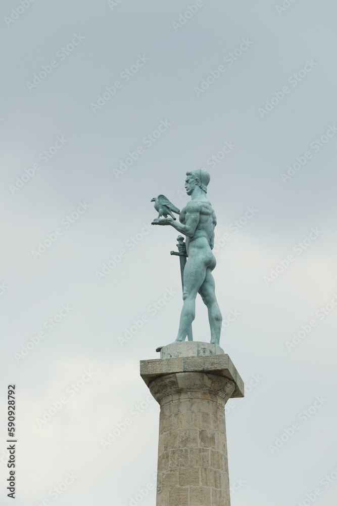 statue in the fortress in Belgrade statue in the fortress in Belgrade