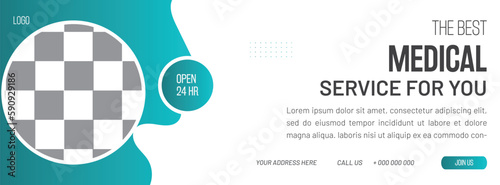 Medical Healthcare Doctor Promotion Hospital Social Media Cover Photo, Web Banner Design Template