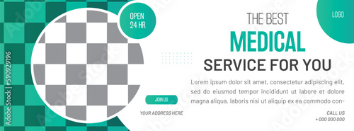 Medical Healthcare Doctor Promotion Hospital Social Media Cover Photo, Web Banner Design Template