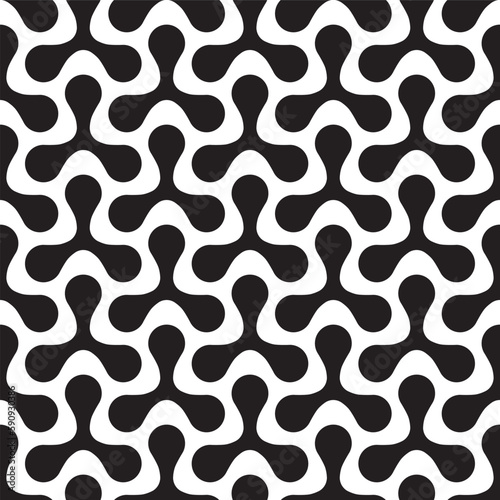 Seamless organic interlocking shape pattern background
