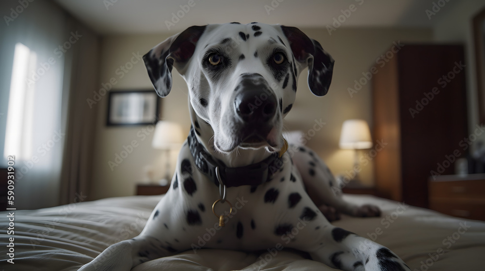 Dalmatian in the Modern Interior. Generative AI Dalmatian in the Modern Interior. Generative AI