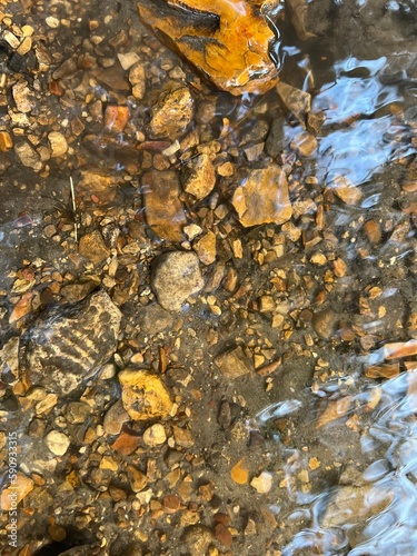 Stone on water