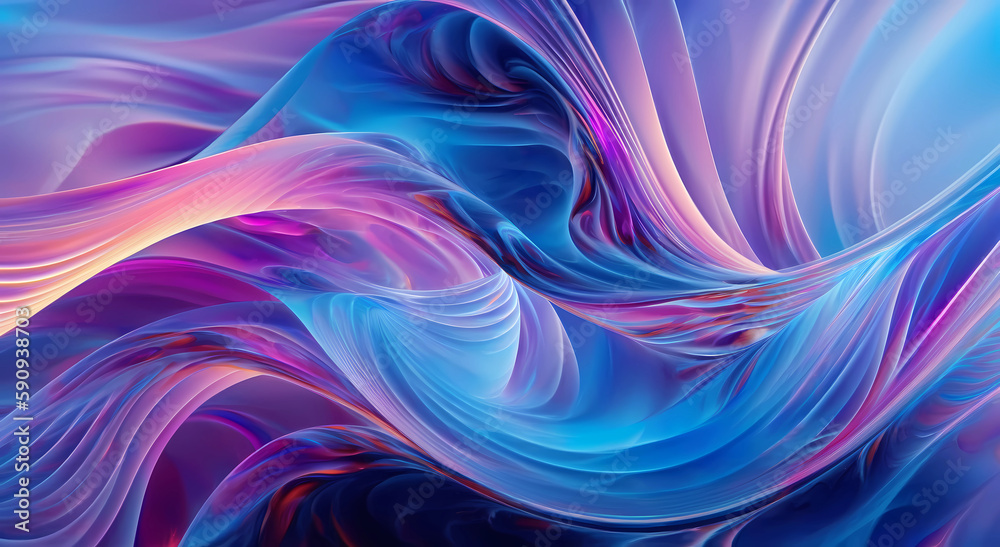 Abstract background with waves. Generative AI Abstract background with waves. Generative AI