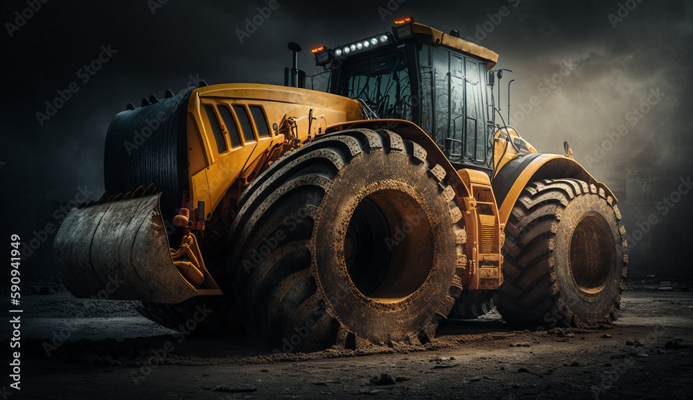 Maquinaria industrial excavadora generative IA Maquinaria industrial excavadora generative IA