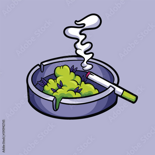 ashtray marijuana cartoon