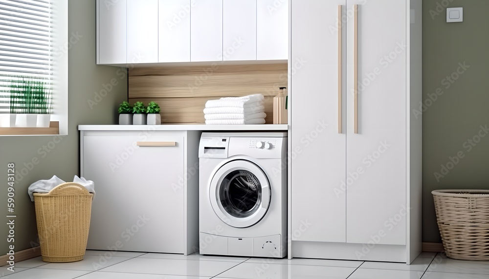 Laundry room home, generative ai Laundry room home, generative ai