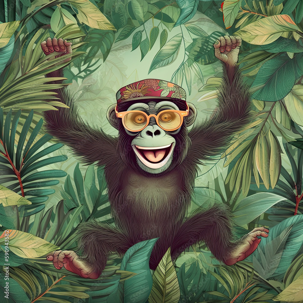 Funky Monkey in Sunglasses