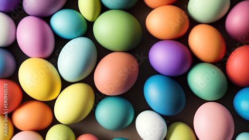 Lots of colorful Easter eggs, pattern, background, illustration