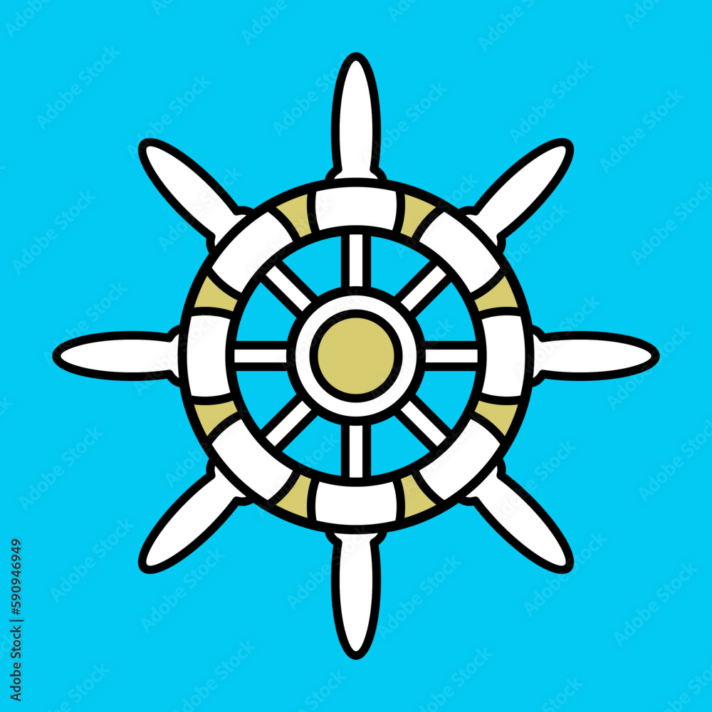 ship rudder design used as logo, icon ship rudder design used as logo, icon