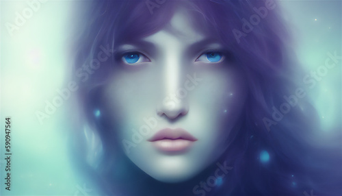 美しい女の顔　Generative AI