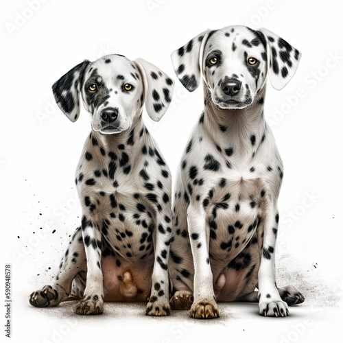 Charming Dalmatian Puppies with Spotty Fur
