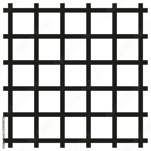 Modern grid thick bars. Pop art modern graphic design. Square tile wall background. Vector illustration.