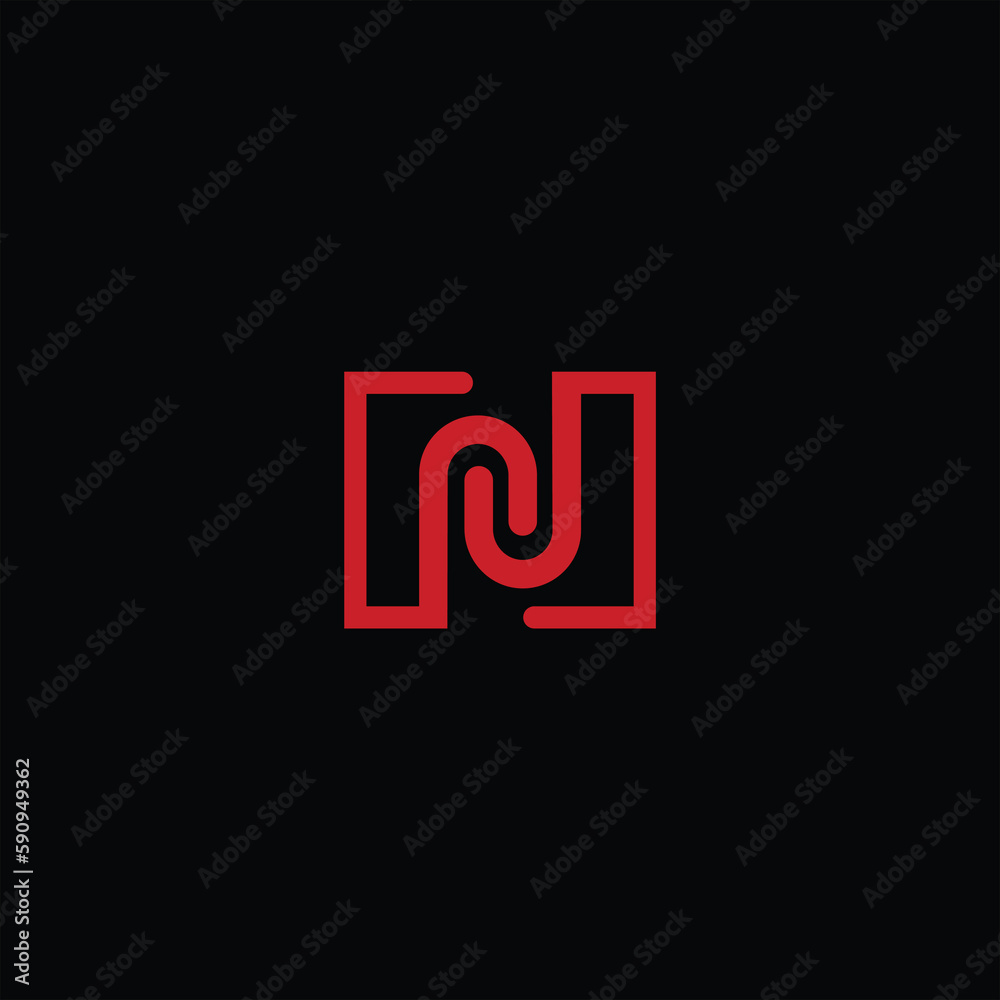 initial n logo design icon abstract initial n logo design icon abstract