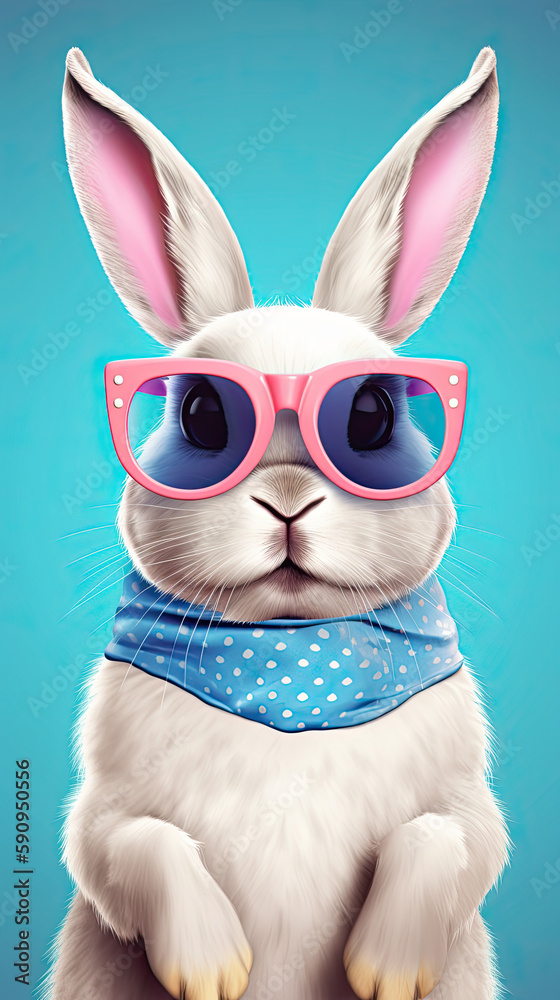 Summer Bunny with Shades