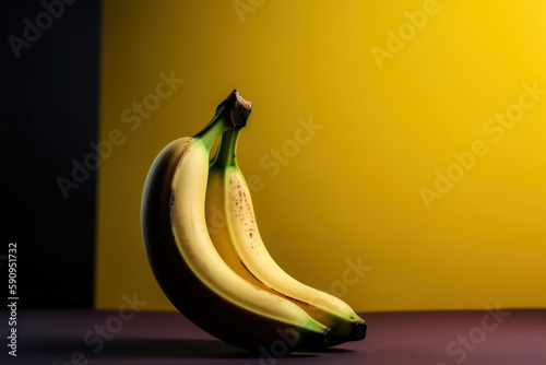 Bunch of Bananas, Creative Banana photography image, Ripe Bananas, generative ai, Fresh tasty fruit